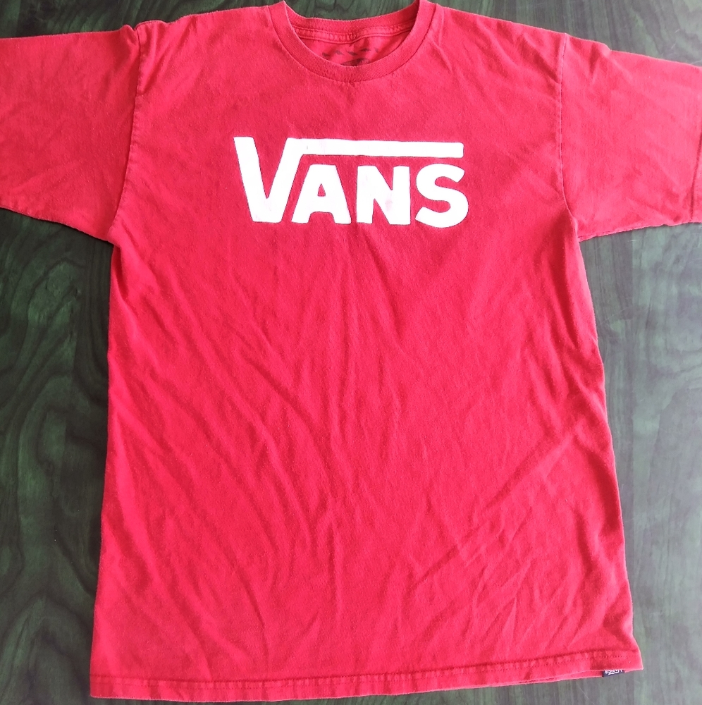 Vans Red Men's T Shirt Medium
